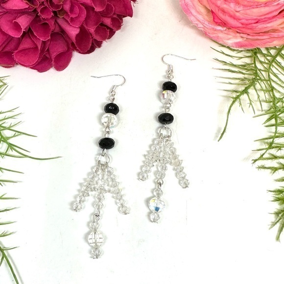 Jewelry - NEW⚜️Chandelier Fringed Crystal Drop Earrings
